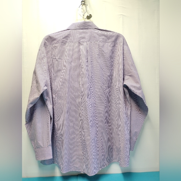 US Polo Assn Mens Striped Purple Shirt Button Up Size XL (17/17.5 - Picture 2 of 6